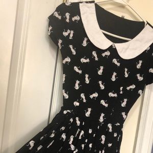 skater cat dress, peter pan collar